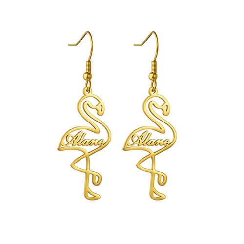 Customized gold jewelry wholesale factory women personalized name dangle earrings bulk suppliers